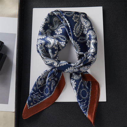 100% Mulberry Silk Silk Scarf 65x 65 Medium Square Scarf Women's Spring and Autumn Matching Shirt Neck Protection Scarf Decorative Thin