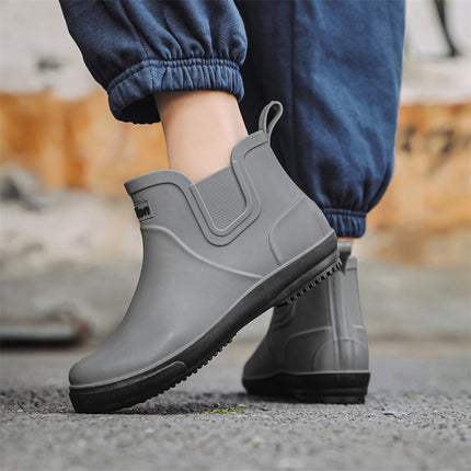 Cross-Border Internet Celebrity Rubber Shoes New Men's Short-Tube Outdoor Rain Boots Lightweight Waterproof Shoes Low-Top Non-Slip Adult Rain Boots
