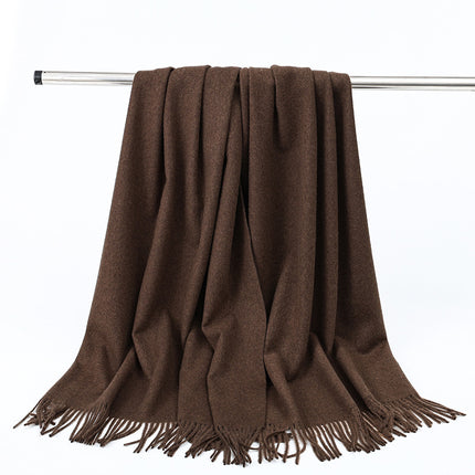 Wool Scarf Shawl High-End Versatile Cashmere Scarf Women's Winter 2025 New Men's Solid Color Scarf Wholesale