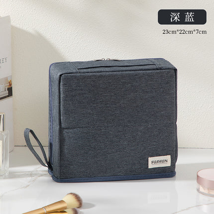Standing Makeup Bag for Women, Simple and Portable, Large Capacity, Multi-Functional Travel Cosmetics Brush Storage Bag