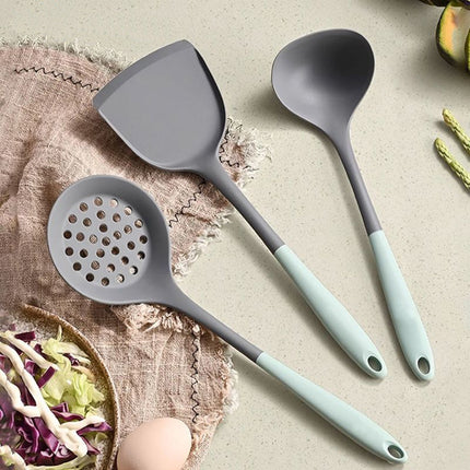 Household Silicone Spatula, Two-Tone Silicone Cooking Spatula, Kitchen Cooking Spoon, High-Temperature Resistant Spatula Set Wholesale