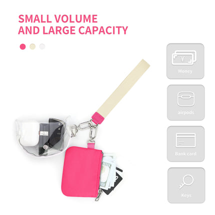 In stock Amazon lulu same multi-functional fashion women's wrist bag portable simple bank card mini coin purse