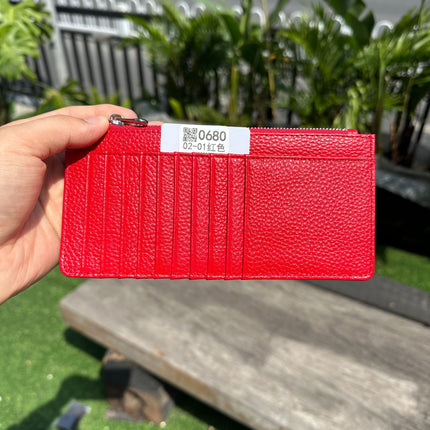 Women's Genuine Leather Fashion Long Zipper Mobile Phone Wallet High-grade Cowhide Men's Large Capacity Card Bag Two-in-One in stock
