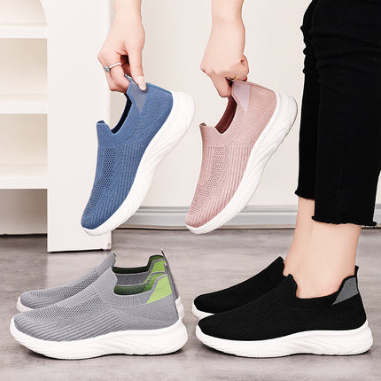 Mom's Shoes, Mesh Breathable Summer Style Walking Shoes for Middle-Aged and Elderly People, Old Beijing Cloth Shoes, Women's Sports and Casual Shoes for Women