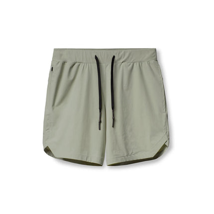 Crazy muscle men's shorts single layer woven quick-drying solid color running fitness sports casual American fifth pants