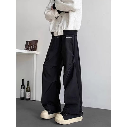 2025 New Loose Casual Pants for Men Korean Style Trendy Versatile Pants Summer Drapey Wide-Leg Floor-Length Trousers