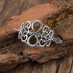 Silver-flower hair stick