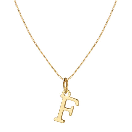 Cross-border Amazon Hot Sale Simple Stainless Steel Letter Pendant Necklace Women Alloy Box Chain 26 Letter Clavicle Chain
