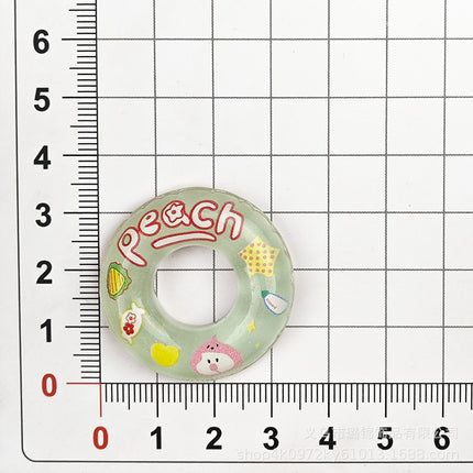 Transparent luminous simulation swimming ring DIY resin accessories cream glue mobile phone case refrigerator shoe buckle material