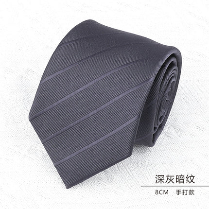 Dress Business Tie Men's and Women's Groom Wedding Black Zipper Korean Narrow No Lazy Striped Bow Tie Plaid