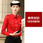 Women's red long sleeves (no accessories) / S