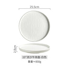 [quicksand] 10inch bull steak plate-matte white