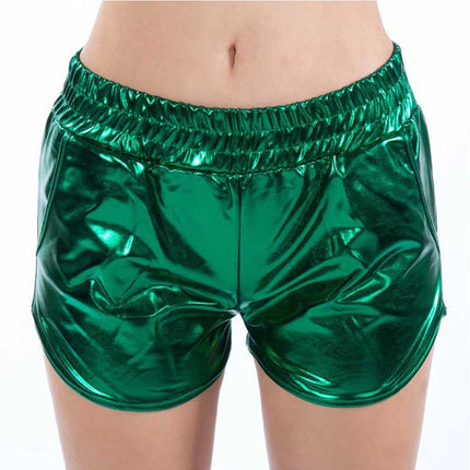 Cross-border women's new shorts women's casual bright patent leather hot pants Amazon hot women's supply wholesale explosion