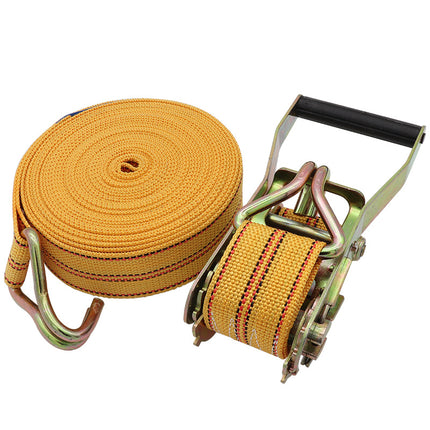 Cargo binding belt with hook 5cm truck container tensioner universal tightening rope bandage car fixing belt