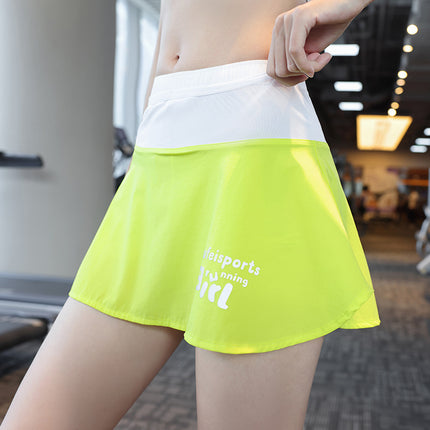 Women's Quick-Dry Zipper Skirt Morning Running Mobile Phone Sports Skirt Loose Casual Anti-walking Marathon Tennis