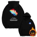 80007U2-Back Inclined Board Sunny Day-Hooded Black fleece-lined / 150XXS