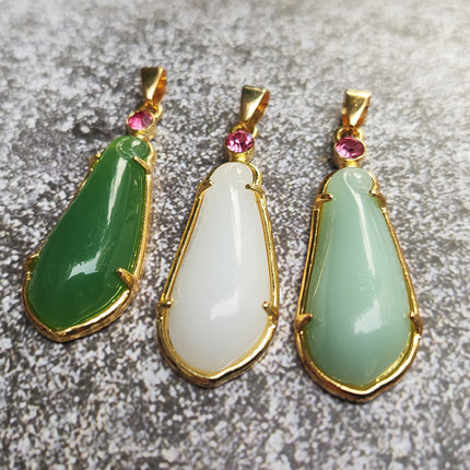 Ancient sand gold imitation jade gold-plated necklace jade brave Guanyin Buddha pendant live welfare drainage small gift supply