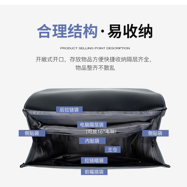 Backpack for Men, High-End, Fashionable, Simple, Business, Commuting, Computer Bag, Trendy Women's Bag, Large-Capacity Backpack