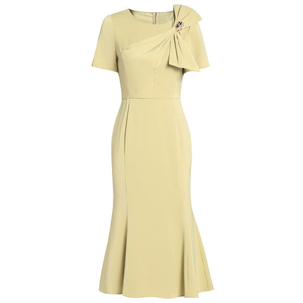 Zhili Formal Occasion Banquet Dress with Bow Decoration, High-Waisted Mermaid Gown, Summer 2026
