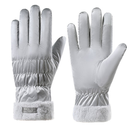 New Cycling Gloves for Women in Winter, Warm and Windproof, Riding Electric Bikes, Skiing, Waterproof, Velvet, Thickeneded, Cold-Proof and Touch-Screen