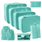 Bright blue cosmetic bag nine-piece 