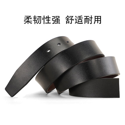Cross-Border Headless Pin Buckle Belt Men's Genuine Leather Belt Men's High-End Niche Light Luxury Men's Accessories Wholesale New Style
