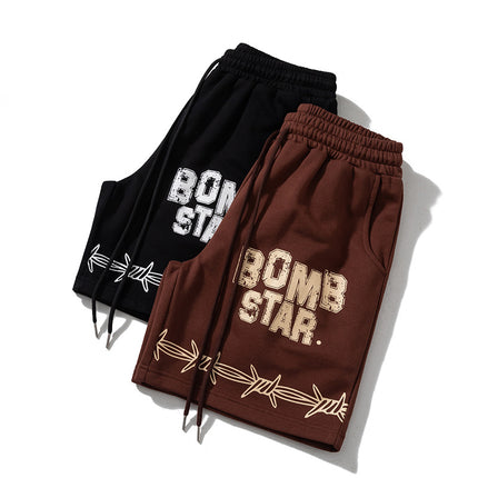 Unisex Summer Shorts for Couples, American Street Style, Loose-Fitting Sports Pants, Basketball Casual Summer Lightweight Cross-Border Products