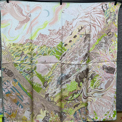 Luxury Palace Silk Twill Silk 14 Mm Large Square Scarf Spring and Autumn New Mulberry Silk Scarf Women's Shawl Scarf