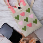 Off-white = green and pink heart - upgraded buttons