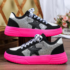 698-6 black and white rose red bottom / 38
