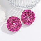 Rose round earrings (weight 25g)