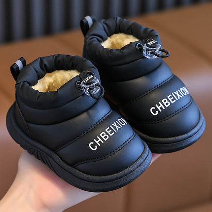 Winter Kidsren's Cotton Slippers Bag with Boys Indoor Non-Slip Waterproof Kidsren's Baby Cotton Shoes Girls Warm Snow Boots