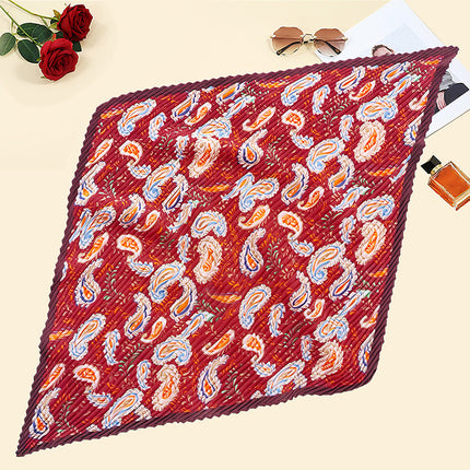 New wrinkled small square scarf female Korean imitation silk printed wrinkled small scarf Joker scarf decorative scarf wholesale