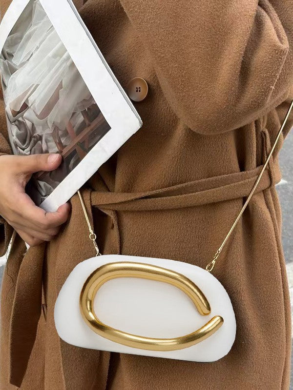 Cross-Border European and American Metal Box Small Square Bag, Versatile for Banquets, Mobile Phone Shoulder Bag, Crossbody Small Bag, Chain Crossbody Bag
