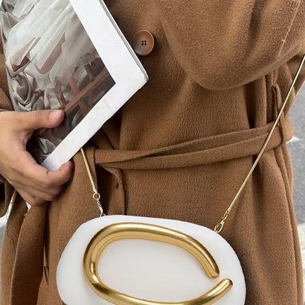 Cross-Border European and American Metal Box Small Square Bag, Versatile for Banquets, Mobile Phone Shoulder Bag, Crossbody Small Bag, Chain Crossbody Bag