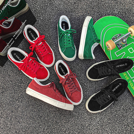 Autumn and Winter Fleece-Lined Warm Canvas Shoes, Men's Cotton Shoes, Casual Men's Shoes, Student Skate Shoes, Canvas Shoes with Fleece Lining