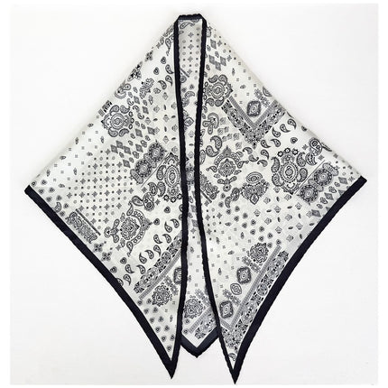 New Stylish and Elegant Mulberry Silk Lace Twill Triangle Scarf Collection for Professional Women
