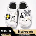 White 6cm [black and white checkered pattern] / 38-39 [37-38 Foot Shoot]]