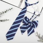 Blue stripes (tie + collar flower)