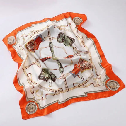 70 Silk Scarf Square Scarf High-end Korean Style Fashion All-match Professional Silk Small Scarf Retro Printed Silk Scarf for Women