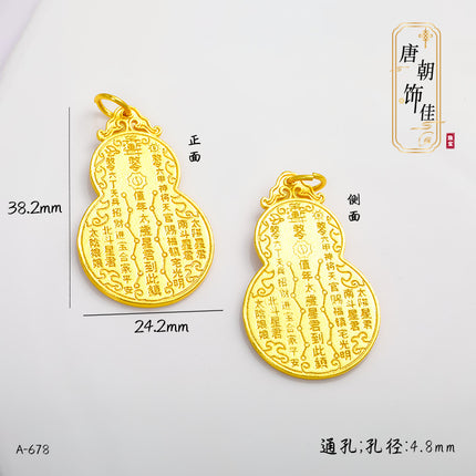 Long-standing Vietnamese gold diy accessories Fushun Gourd Taisui Ping An Lock Ruyi Shangui Wealth Pendant for Women