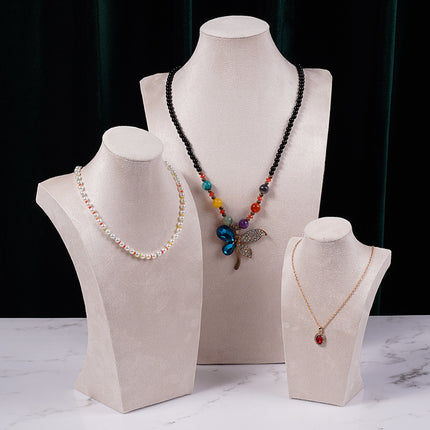 Flannel Necklace Display Stand portrait model jewelry stand clavicle chain necklace jewelry display shooting live display stand