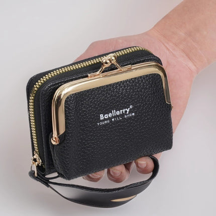 Baellerry New Women's Coin Purse Japanese Style Lychee Pattern Zipper Organ Mini Small Bag Wholesale Card Holder