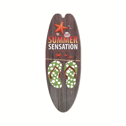 Cross-Border Surfboard Pendant Beach Leisure Wall Decoration Wooden Brand Hawaiian Party Supplies Scene Layout