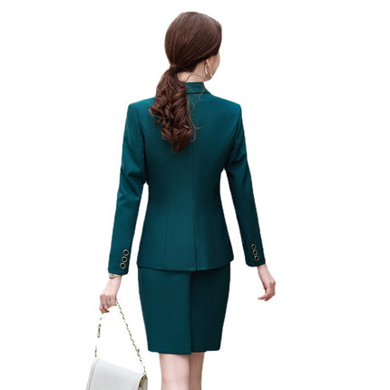 Amazon European and American Cross-Border Popular Commuter Foreign Trade Women's Blazer Professional Pants Dress Two-Piece Suit