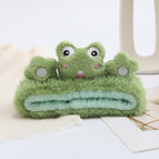 Flower green frog hair band
