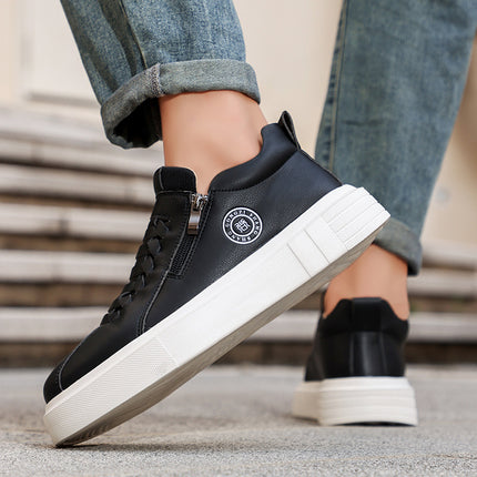 Large Size Men's Sneakers, Classic Versatile Casual Shoes, Soft Soles, Comfortable Student Black Sports Style Korean Style Breathable Shoes