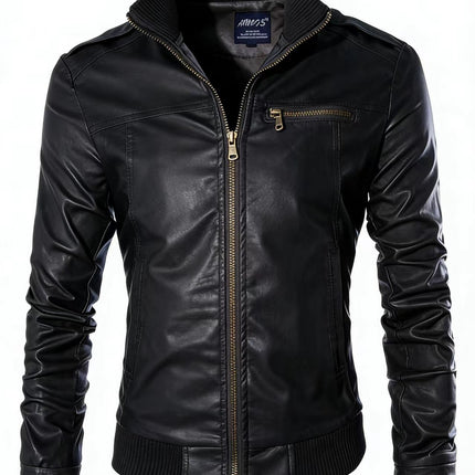 Wholesale Men's Motorcycle Leather Jackets for Foreign Trade, 2023 Spring, Autumn, and Winter New Leather Coats, Korean Style Slim-Fit Men's Leather Jackets