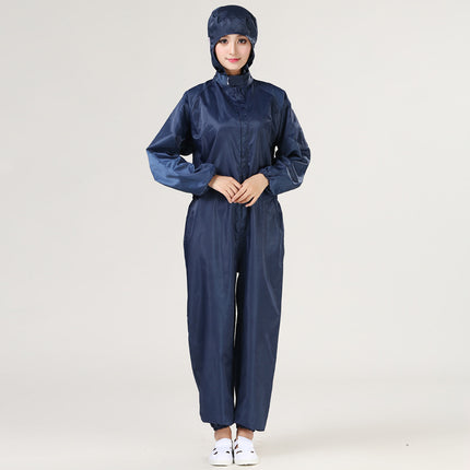 Anti-static coveralls hooded purification workshop dust-free overalls spray paint protection dust-proof blue breeding dust-free clothing