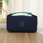 Navy blue-h canvas cosmetic bag
